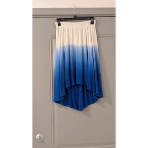 Women's bebe Blue White Ombre High Low Skirt XS
